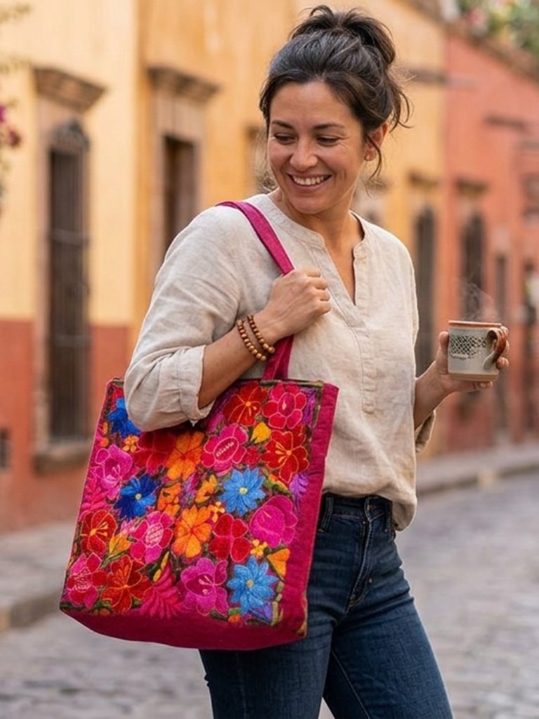 Embroidered Tote Bag
